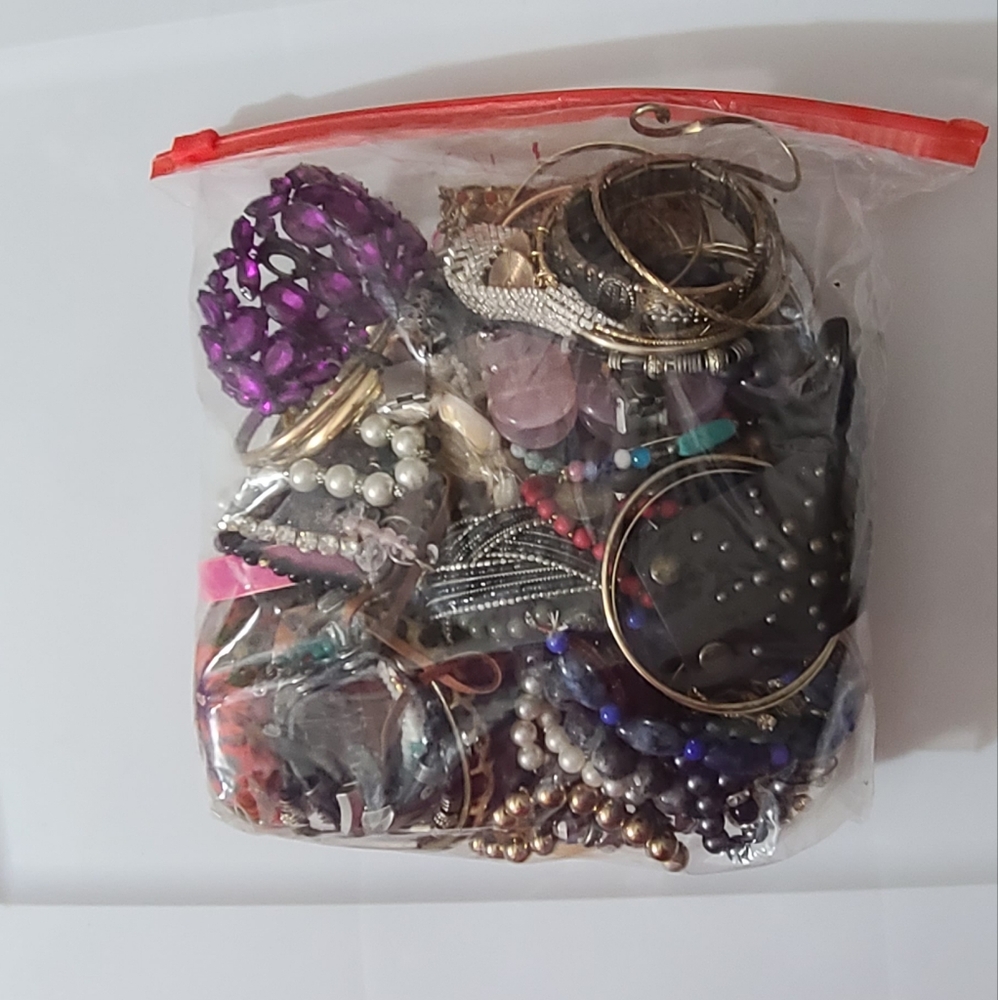 Huge jewelry lot bracelets vintage to now rhinestones gemstones wearable craft